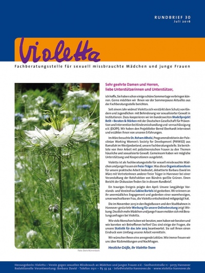 30. Newsletter Violetta Juli 2016